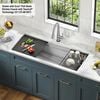 45&rdquo; Workstation Undermount Single Bowl 16 Gauge Stainless Steel Kitchen Sink with 2-Tier&nbsp;WorkFlow&trade; Ledge and Accessories